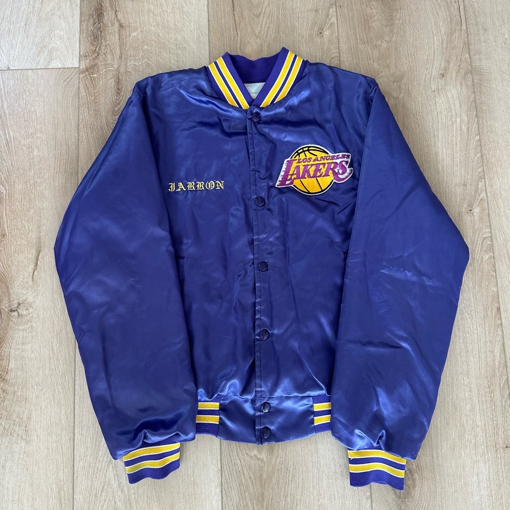 Vintage Chalkline Lakers Satin Jacket. Women's Small.